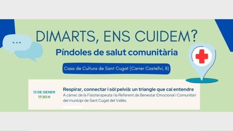 Xerrada del cicle ‘Dimarts, ens cuidem?’: 'Respirar, connectar i sòl pelvià: un triangle que cal entendre' - Imatge destacada
