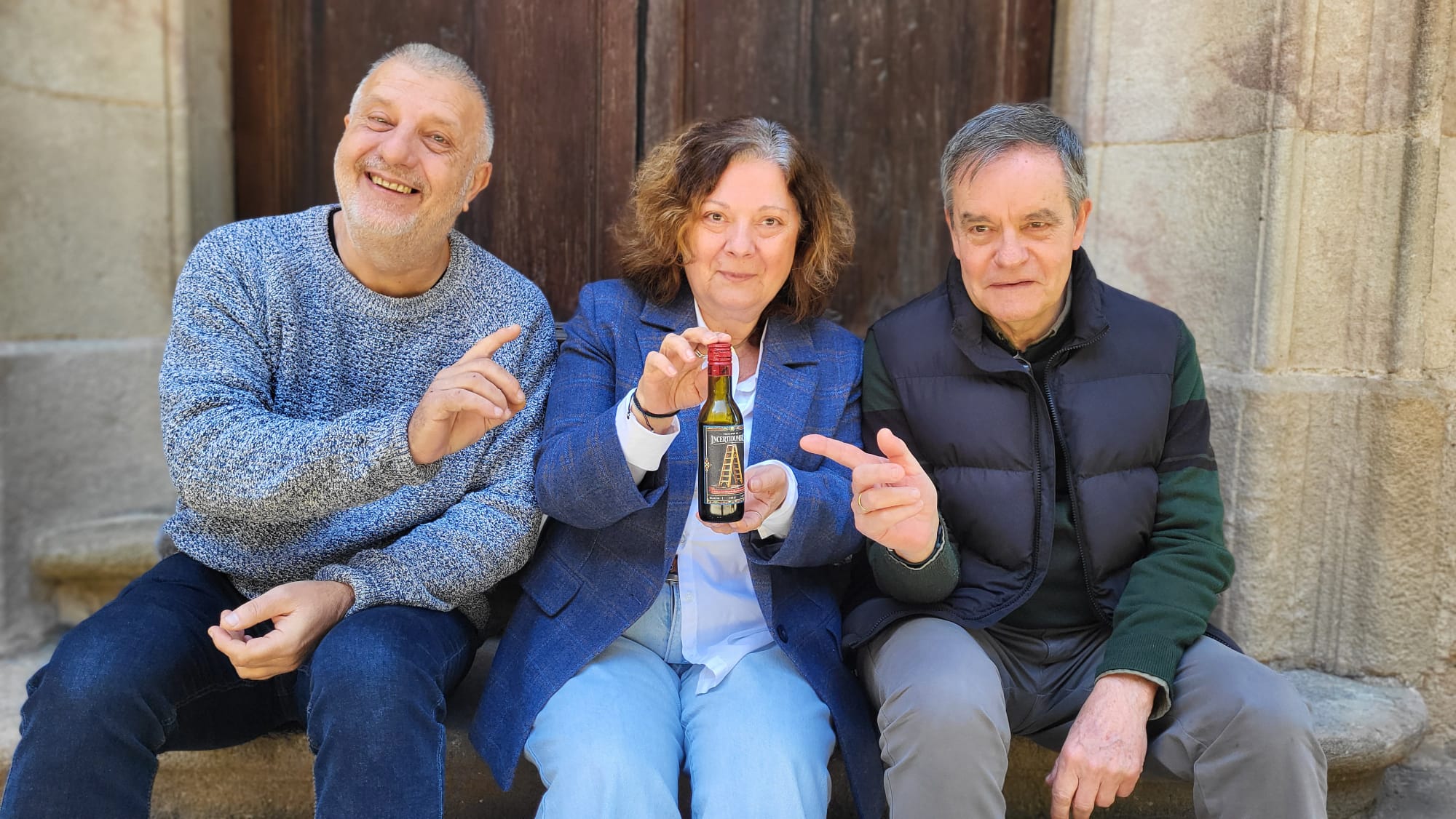 D'esquerra a dreta Pep García, director, Pepa Pérez, actriu i Ferran de Juan, actor