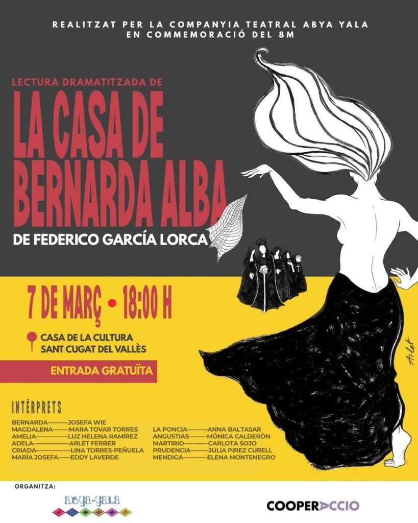 Póster de la lectura dramatitzada de 'La casa de Bernarda Alba'