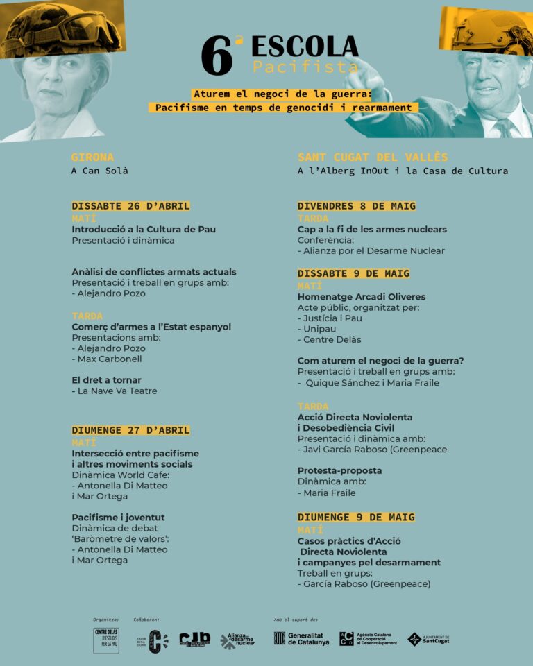 Cartell de la 6a Escola Pacifista