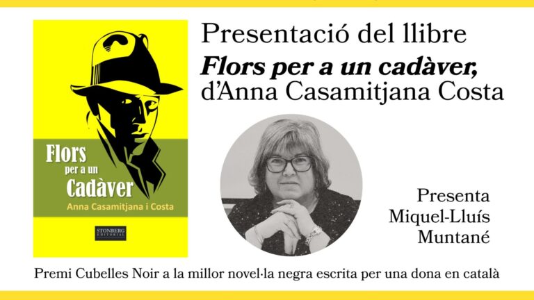 Cartell de la presentació del llibre 'Flors per a un cadàver'