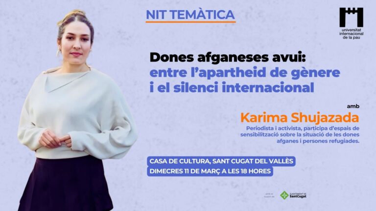 Cartell de la conferència amb Karima Shujazada
