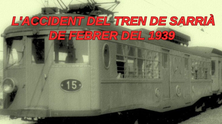 Cartell de la conferència sobre l'accident del tren a Sarrià de 1939