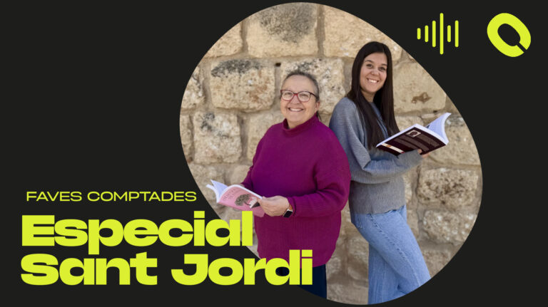 El 'Faves comptades' es planta al bell mig de la plaça d'Octavià amb motiu de la diada de Sant Jordi