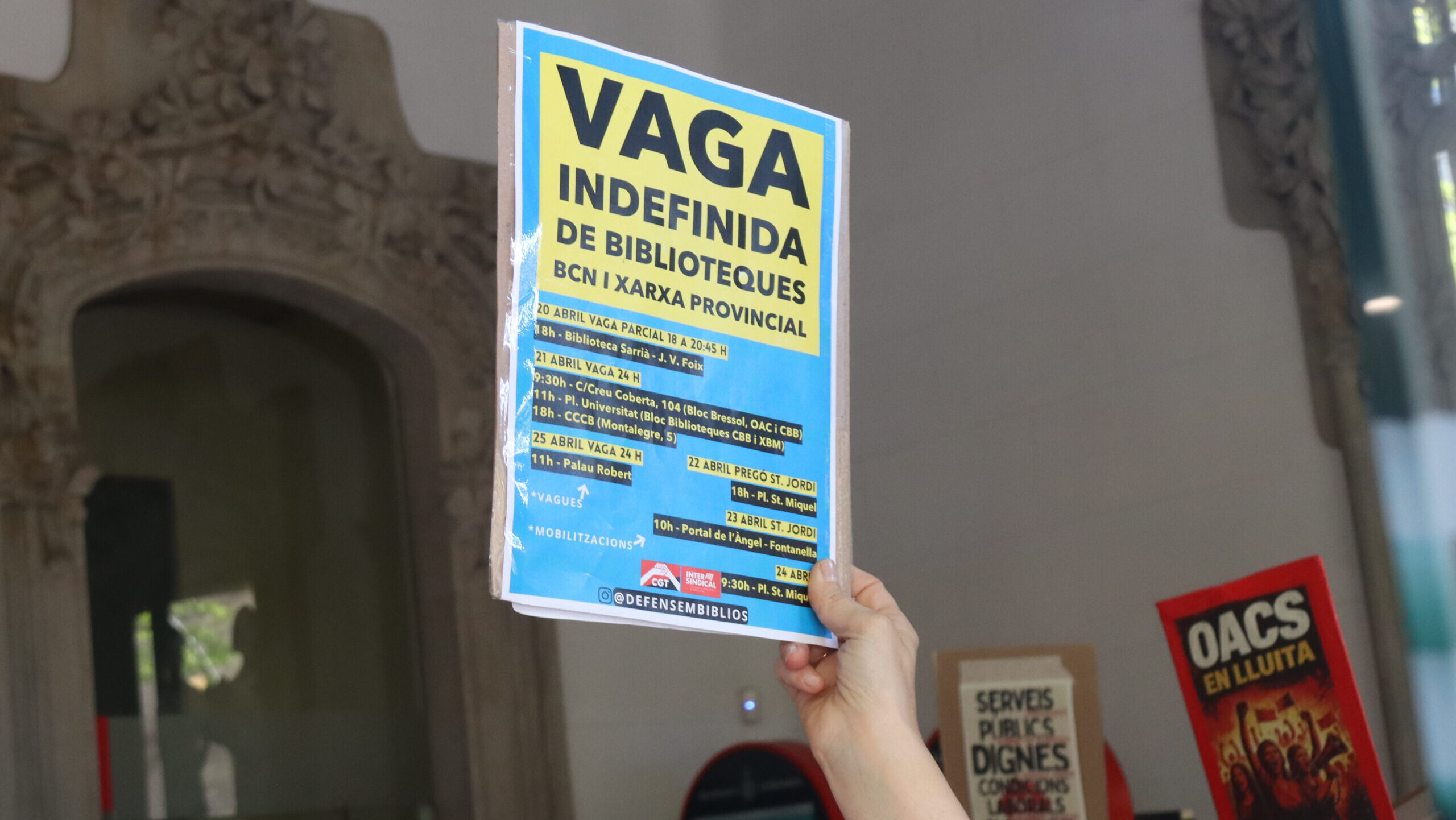 CGT convoca vaga indefinida a totes les biblioteques públiques els divendres i dissabtes a partir del 5 de juny