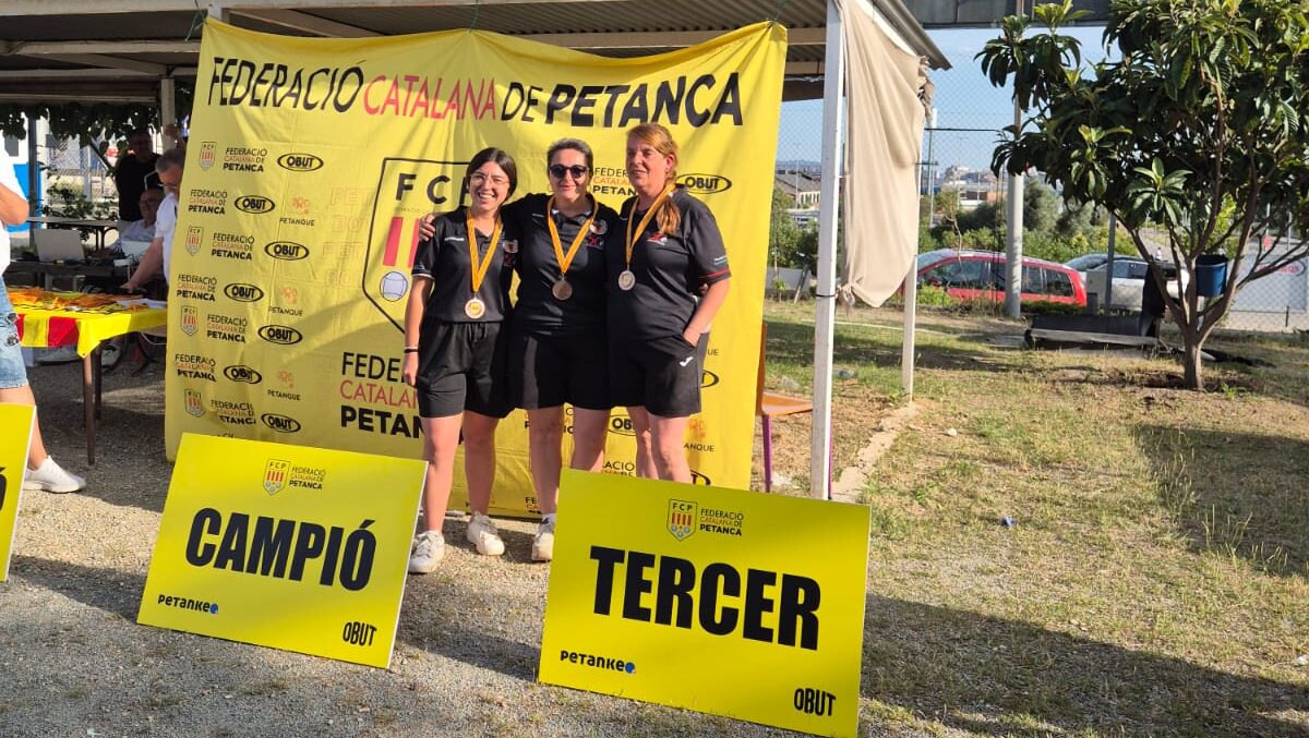 El Club Petanca Sant Cugat femení, tercer al Campionat de Catalunya