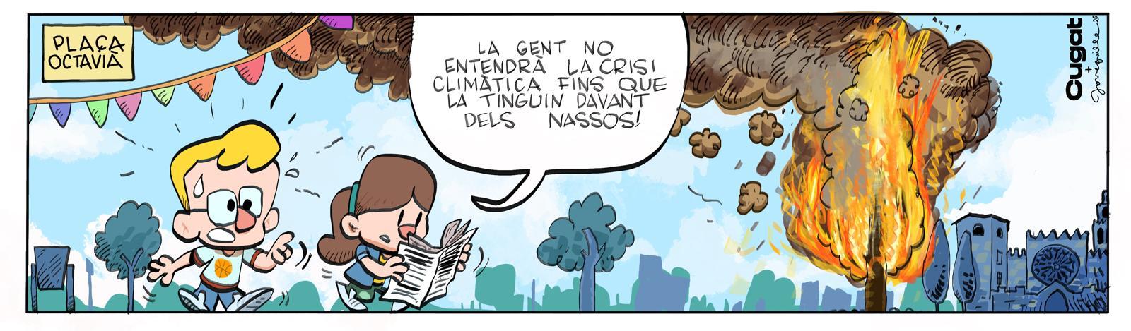 Tireta comica - Crema el xiprer de la plaça d'Octavià