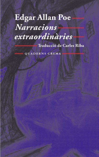 Portada del llibre 'Narracions extraordinàries', d'Edgar Allan Poe editat per Quaderns Crema