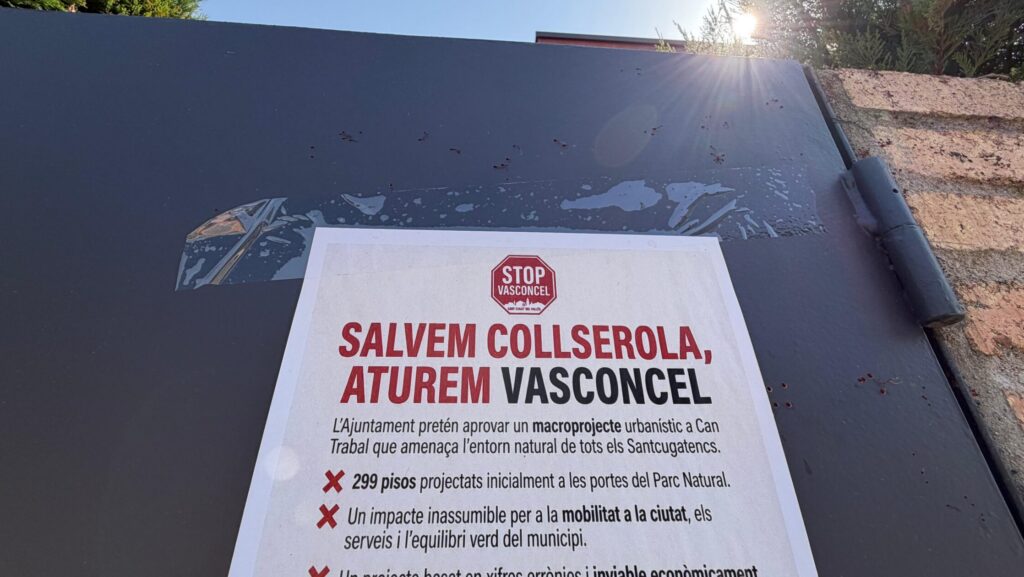 Alt: Can Vasconcel obre un nou conflicte urbanístic a Sant Cugat