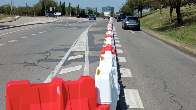Canvi en l’accés a Can Mates des de la carretera de Rubí